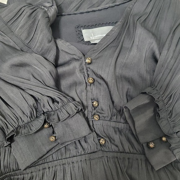 Anthropologie Black Ruffled Tiered Sundress - Picture 8 of 12